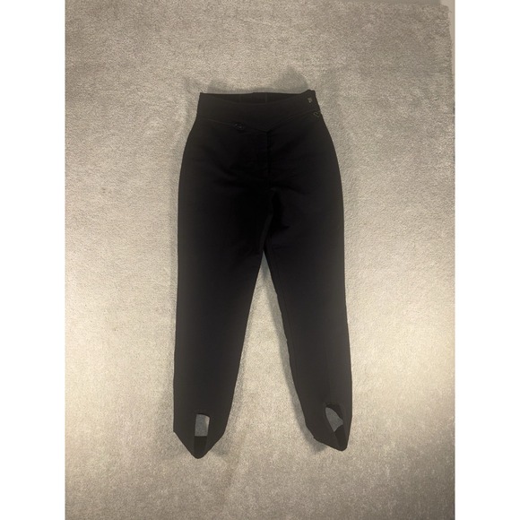 Obermeyer Women's Softshell Stirrup Ski Pants Black Size 6s Wool Blend - Picture 1 of 12